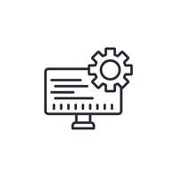computer engineering icon. .Editable stroke.linear style sign for use web design,logo.Symbol illustration. vector