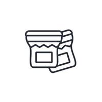 Jam icon. .Editable stroke.linear style sign for use web design,logo.Symbol illustration. vector