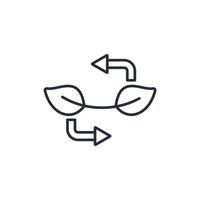 reuse icon. .Editable stroke.linear style sign for use web design,logo.Symbol illustration. vector