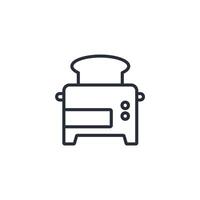 Toaster icon. .Editable stroke.linear style sign for use web design,logo.Symbol illustration. vector