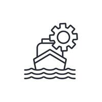 marine engineering icon. .Editable stroke.linear style sign for use web design,logo.Symbol illustration. vector