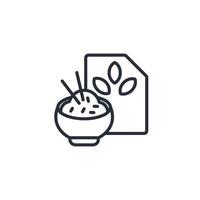 cereals icon. .Editable stroke.linear style sign for use web design,logo.Symbol illustration. vector