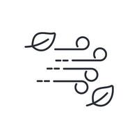 wind icon. .Editable stroke.linear style sign for use web design,logo.Symbol illustration. vector