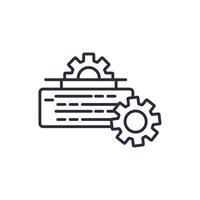 geotechnical engineering icon. .Editable stroke.linear style sign for use web design,logo.Symbol illustration. vector