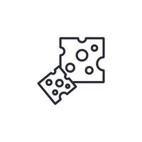 Cheese icon. .Editable stroke.linear style sign for use web design,logo.Symbol illustration. vector