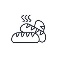 Bread icon. .Editable stroke.linear style sign for use web design,logo.Symbol illustration. vector
