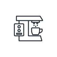 Coffee Machine icon. .Editable stroke.linear style sign for use web design,logo.Symbol illustration. vector