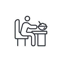 Breakfast icon. .Editable stroke.linear style sign for use web design,logo.Symbol illustration. vector