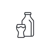 Milk icon. .Editable stroke.linear style sign for use web design,logo.Symbol illustration. vector