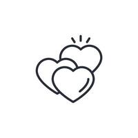 love icon. .Editable stroke.linear style sign for use web design,logo.Symbol illustration. vector