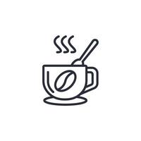 Coffee icon. .Editable stroke.linear style sign for use web design,logo.Symbol illustration. vector