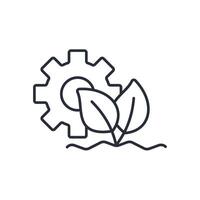 Ecosystem icon. .Editable stroke.linear style sign for use web design,logo.Symbol illustration. vector