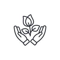 conservation icon. .Editable stroke.linear style sign for use web design,logo.Symbol illustration. vector