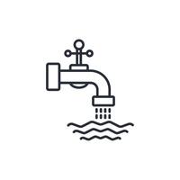 water icon. .Editable stroke.linear style sign for use web design,logo.Symbol illustration. vector