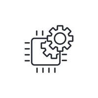 electronic engineering icon. .Editable stroke.linear style sign for use web design,logo.Symbol illustration. vector