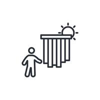 morning icon. .Editable stroke.linear style sign for use web design,logo.Symbol illustration. vector