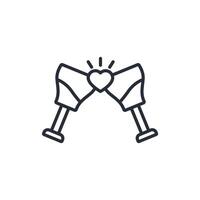 celebration icon. .Editable stroke.linear style sign for use web design,logo.Symbol illustration. vector