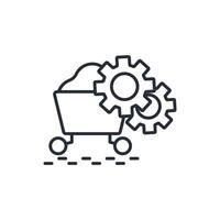 mining engineering icon. .Editable stroke.linear style sign for use web design,logo.Symbol illustration. vector