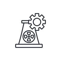 nuclear engineering icon. .Editable stroke.linear style sign for use web design,logo.Symbol illustration. vector