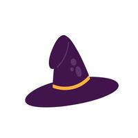 A purple witch hat on a white background vector