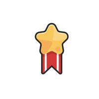 star medallion in outline flat design. vector
