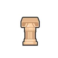 Basic RGBGreece furniture in outline flat design. vector