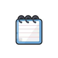 blue text note in outline flat design. vector