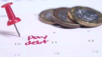 Pay debt on calendar video