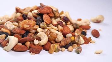 A pile of nuts and dried fruits video