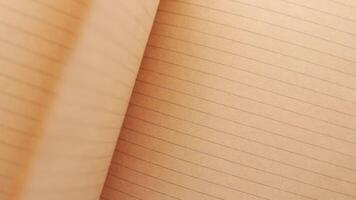 An open notebook with lined paper video
