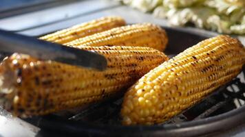 Delicious Grilled Corn on the Cob that is Perfectly Charred to Perfection on the Grill video
