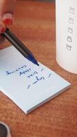 check mark on a check box on a paper video