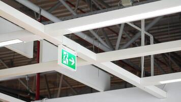 emergency exit door inside of a building video