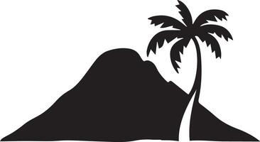 A black color mountain for multipurpose use. The image is clean, minimalistic, and versatile, making it suitable for various applications such as logos, posters vector
