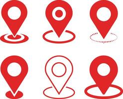 Map location pin icon set . Pin location icon design illustration. Location icon simple sign vector