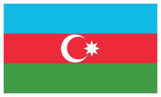 Illustration of Azerbaijan flag. The correct proportions and color vector