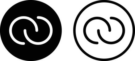 Unity symbol icon set in two styles isolated on white background . illustration vector
