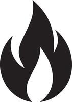 A solid black colored fire flame, designed for multipurpose use. Its clean, minimalistic design makes it versatile for various applications, including logos, icons, and graphic designs vector
