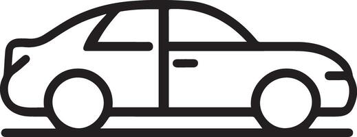 A sedan car which is black colored, designed for multipurpose use. Its sleek, minimalistic design ensures versatility for various applications, including logos, icons, and t-shirt designs vector
