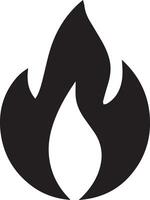 A solid black colored fire flame, designed for multipurpose use. Its clean, minimalistic design makes it versatile for various applications, including logos, icons, and more vector