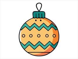 Decorative Christmas ornament isolated on a white background vector