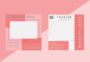 Magazine template design vector