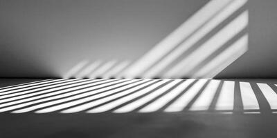 Minimalist sunlit shadow patterns on a grey wall abstract light and shadow photography photo