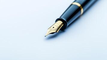 Explore the elegant art of writing with a stunning, highquality fountain pen, which is ideal for brainstorming, meticulous planning, and jotting down notes in any professional setting or environment photo