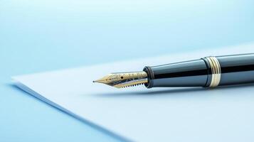 Unleash your innovative ideas and unique creativity with a quality fountain pen and premium paper, ideal for brainstorming and inspiring your business ventures and creative projects photo