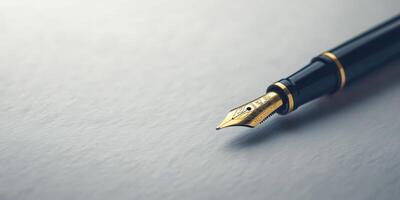 Capture your ideas and inspirations with our sophisticated fountain pen, perfect for business notes, brainstorming, and planning your next project photo
