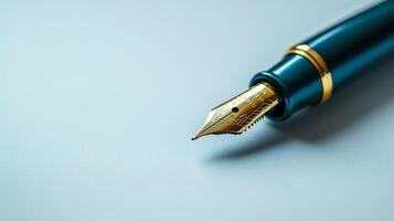 Discover the beautiful art of writing with this elegant and stylish fountain pen, which is perfect for brainstorming ideas, taking notes, and inspiring your creativity in all your various projects photo