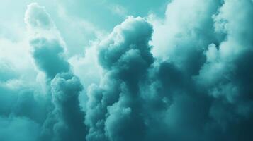 Stunning clouds of turquoise create a dramatically beautiful and serene atmosphere, making it perfect for media use photo