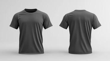 This versatile black sport tshirt mockup beautifully showcases a timeless and classic design, making it perfect for various applications, including apparel branding and casual wear display settings photo
