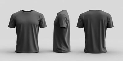 This mockup features a stylish wrinkled tshirt perfect for casual wear. It boasts a classic design, comfortable fit, and comes in various colors to match different tastes and preferences photo